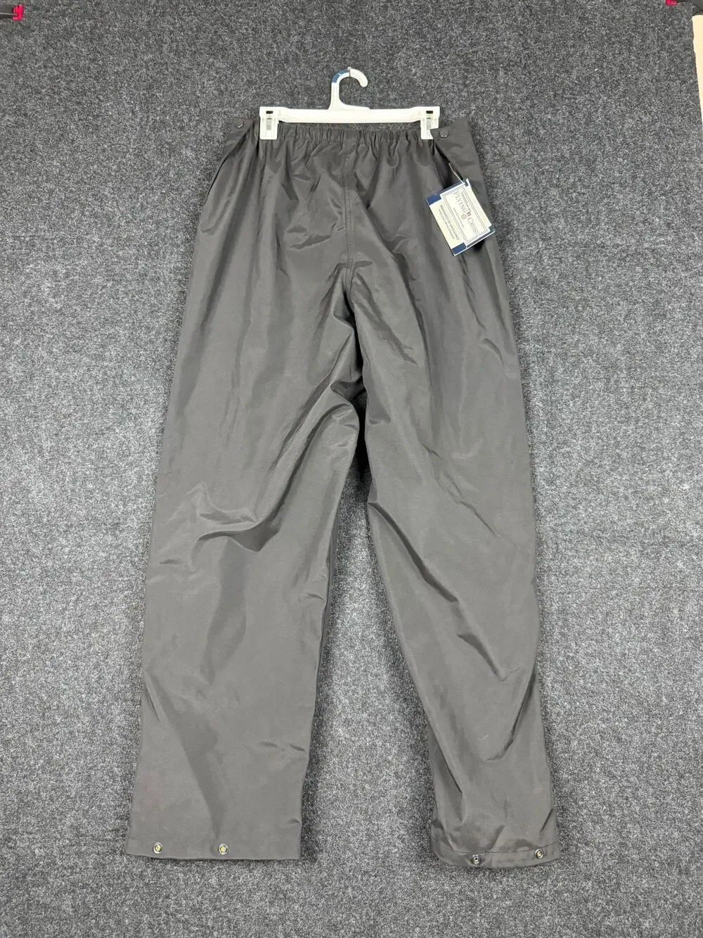 Flying Cross Rain Pants Large Regular Black Waterproof Side Zip NWT Nylon